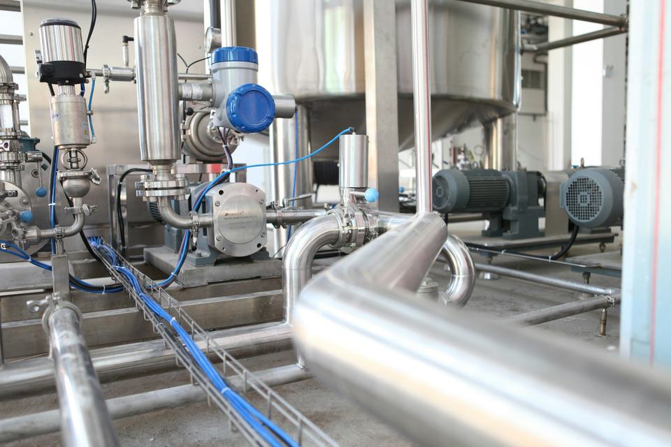 Industrial process equipment, pipework and control instruments